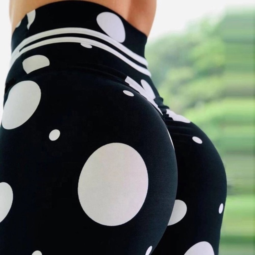 poka dot workout leggings - Picture 5 of 11